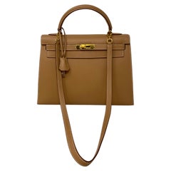 Hermes Natural Kelly 32 Sellier Bag