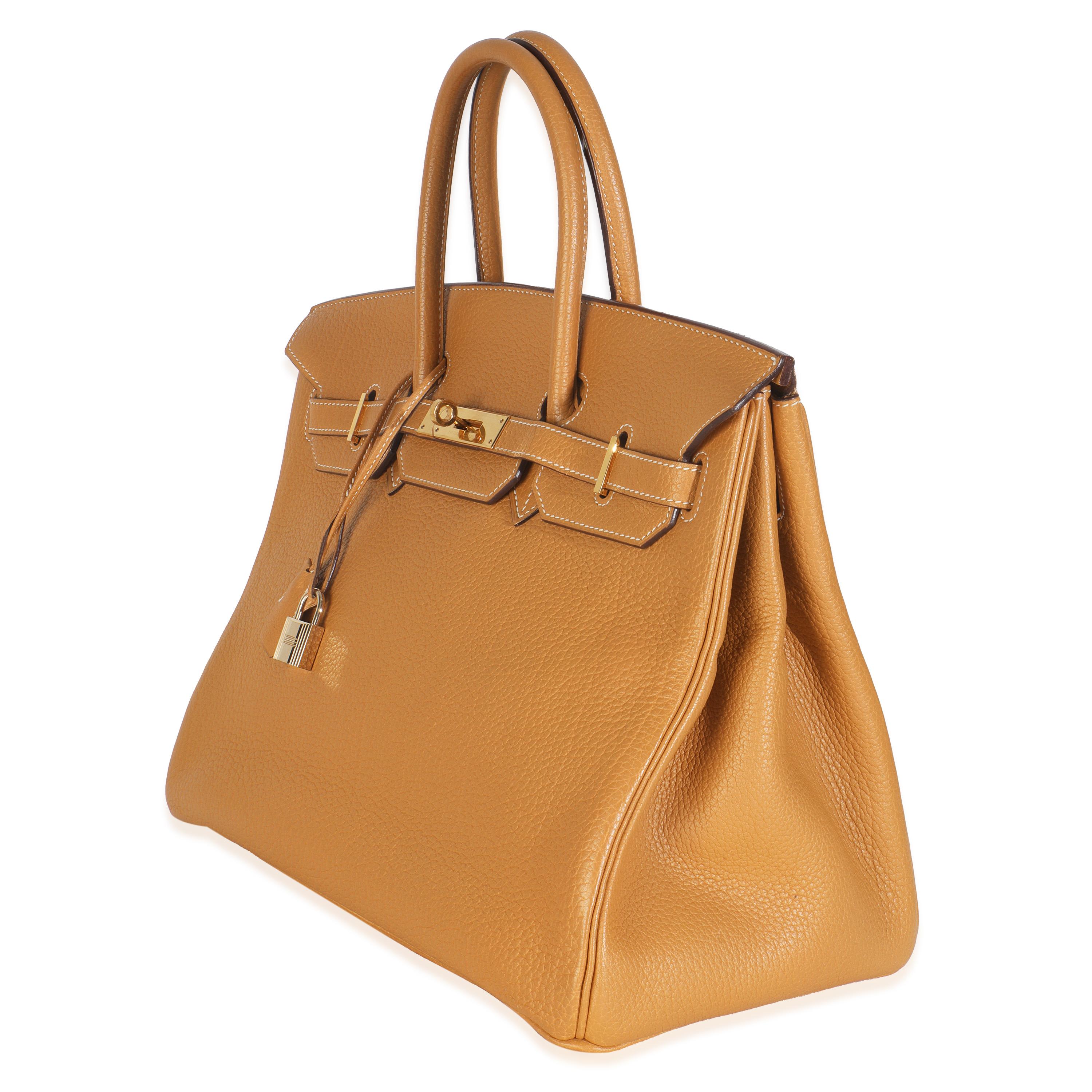 da uomo o donna Hermès Nature Sable Fjord Birkin 35 GHW in vendita