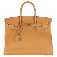 Hermès Natur Zobel Fjord Birkin 35 GHW