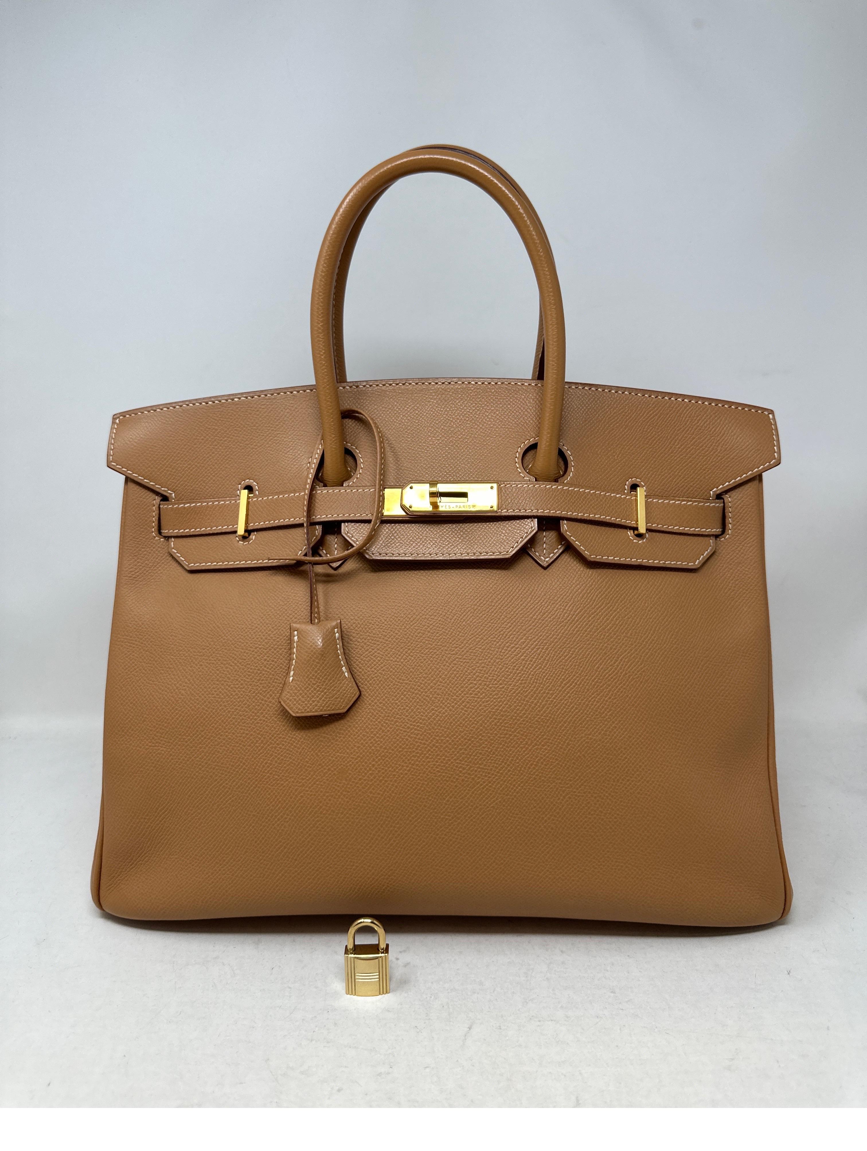 Hermes Natural Tan Birkin 35 Bag  For Sale 6