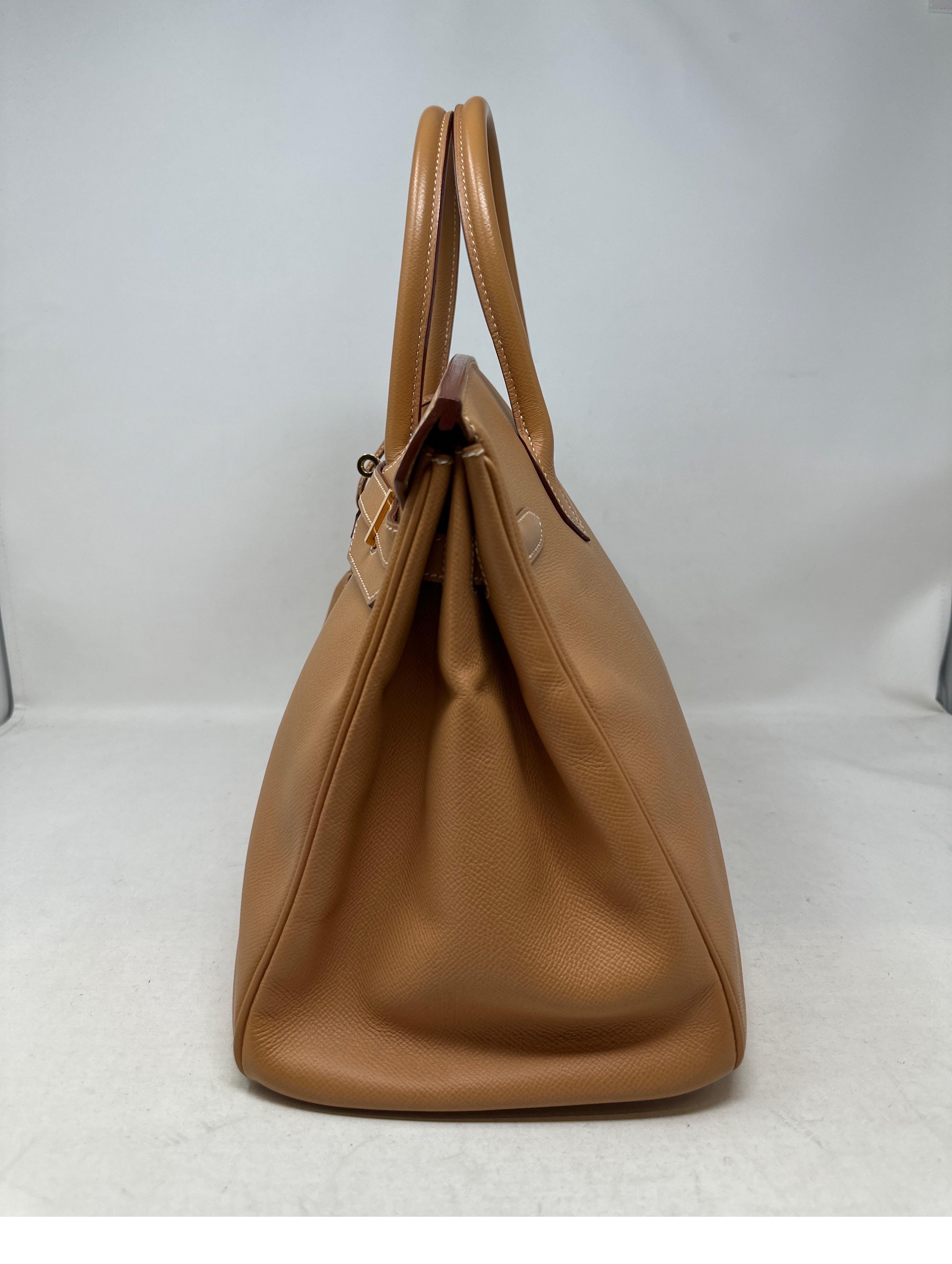 Hermes Natural Tan Birkin 35 Bag  For Sale 11