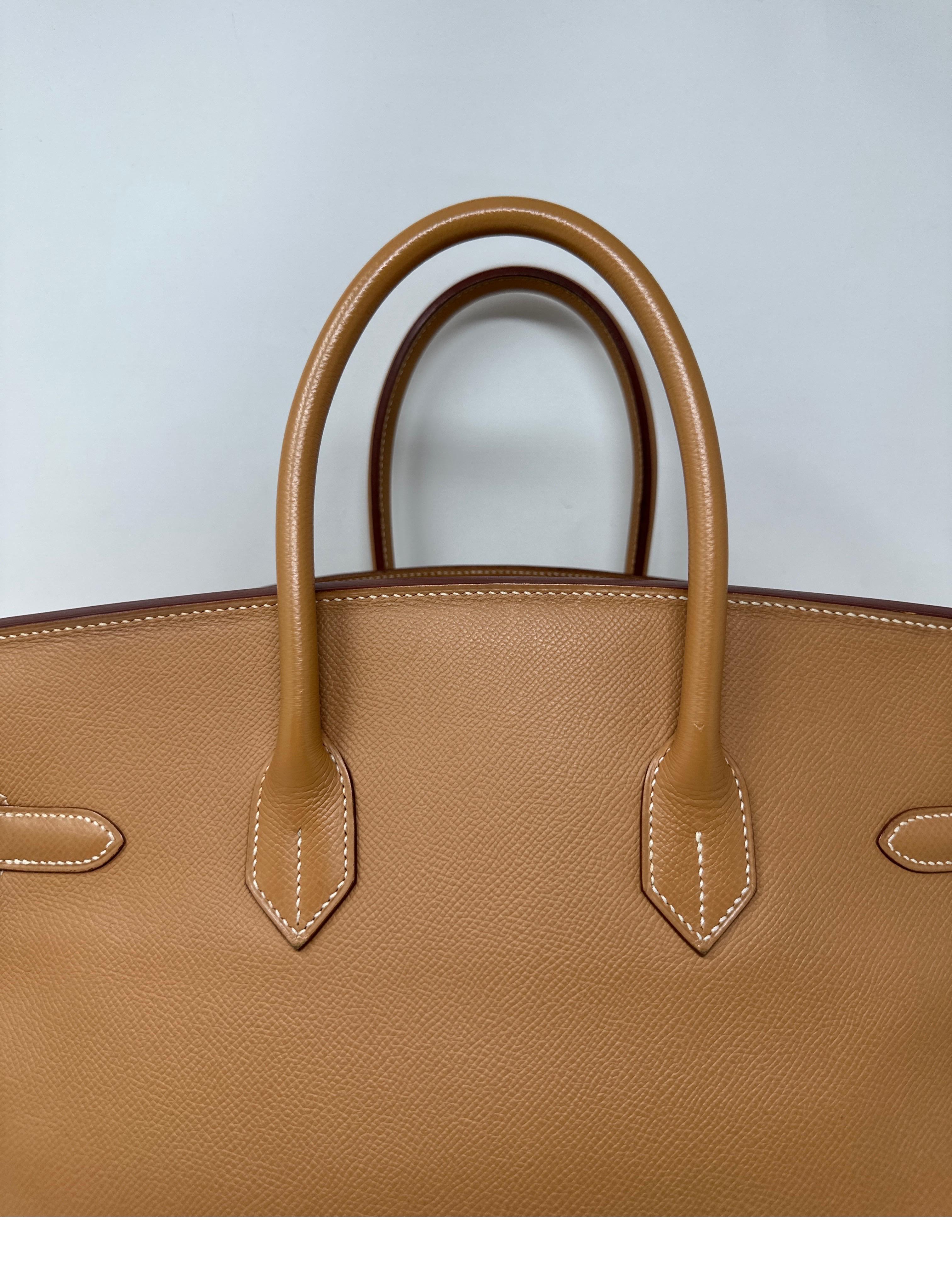Women's or Men's Hermes Natural Tan Birkin 35 Bag  For Sale