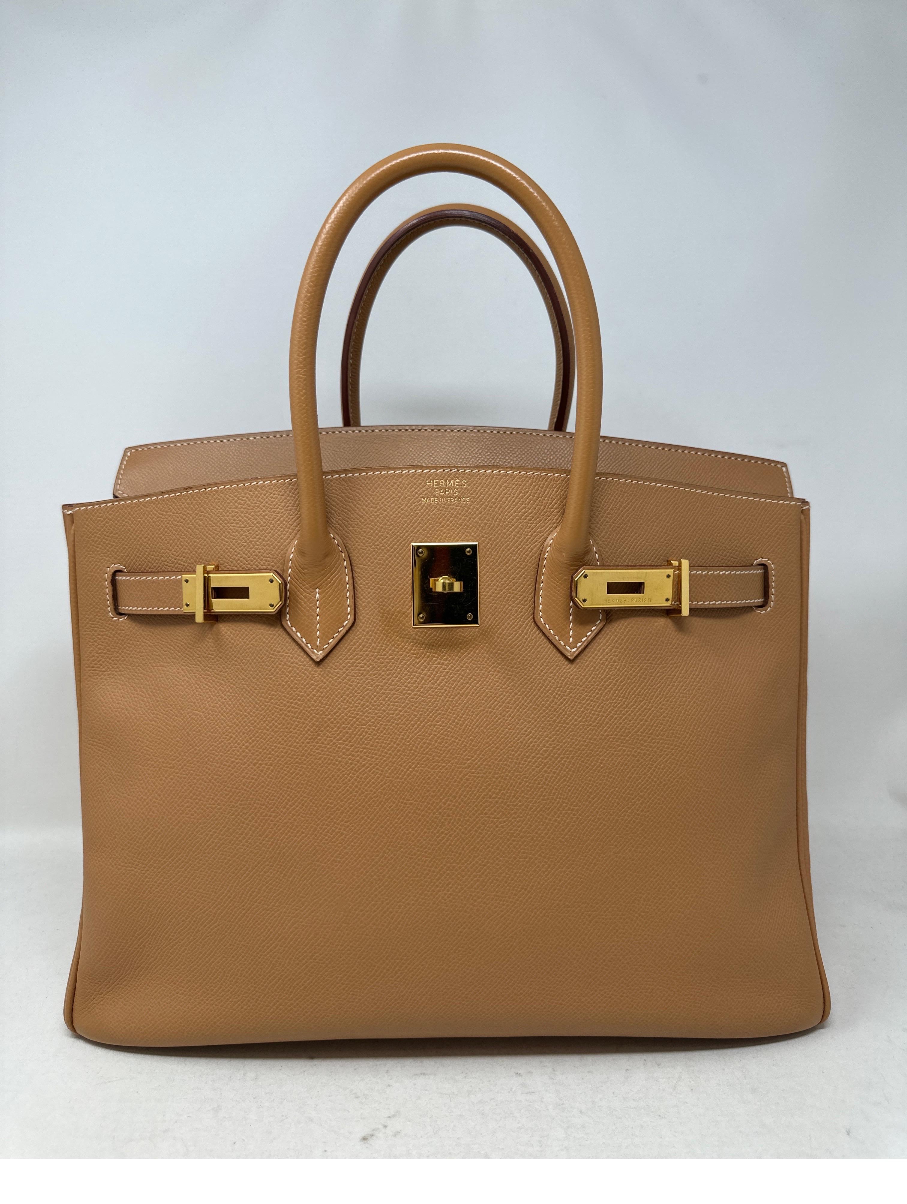 Hermes Natural Tan Birkin 35 Bag  For Sale 2