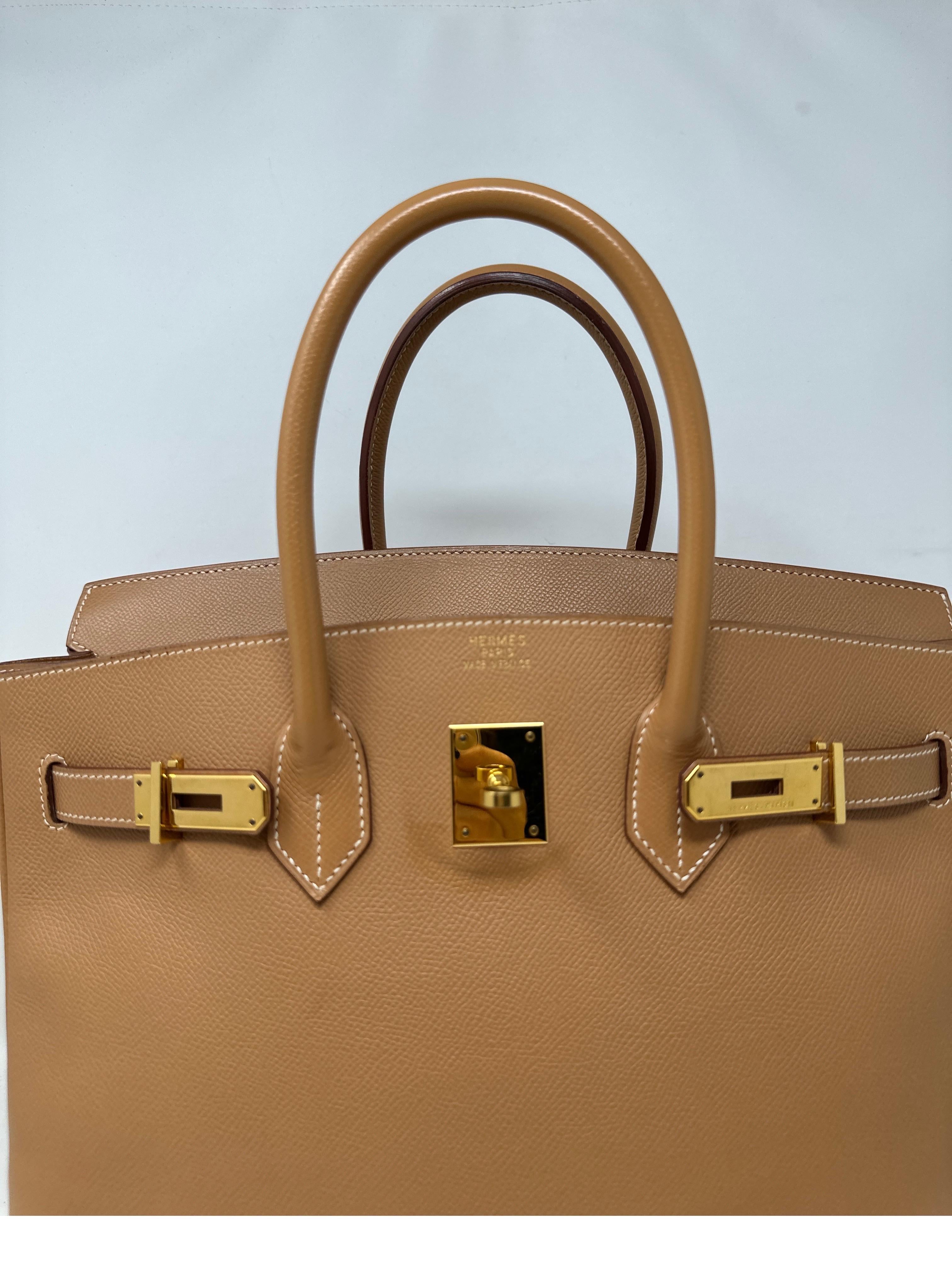 Hermes Natural Tan Birkin 35 Bag  For Sale 3