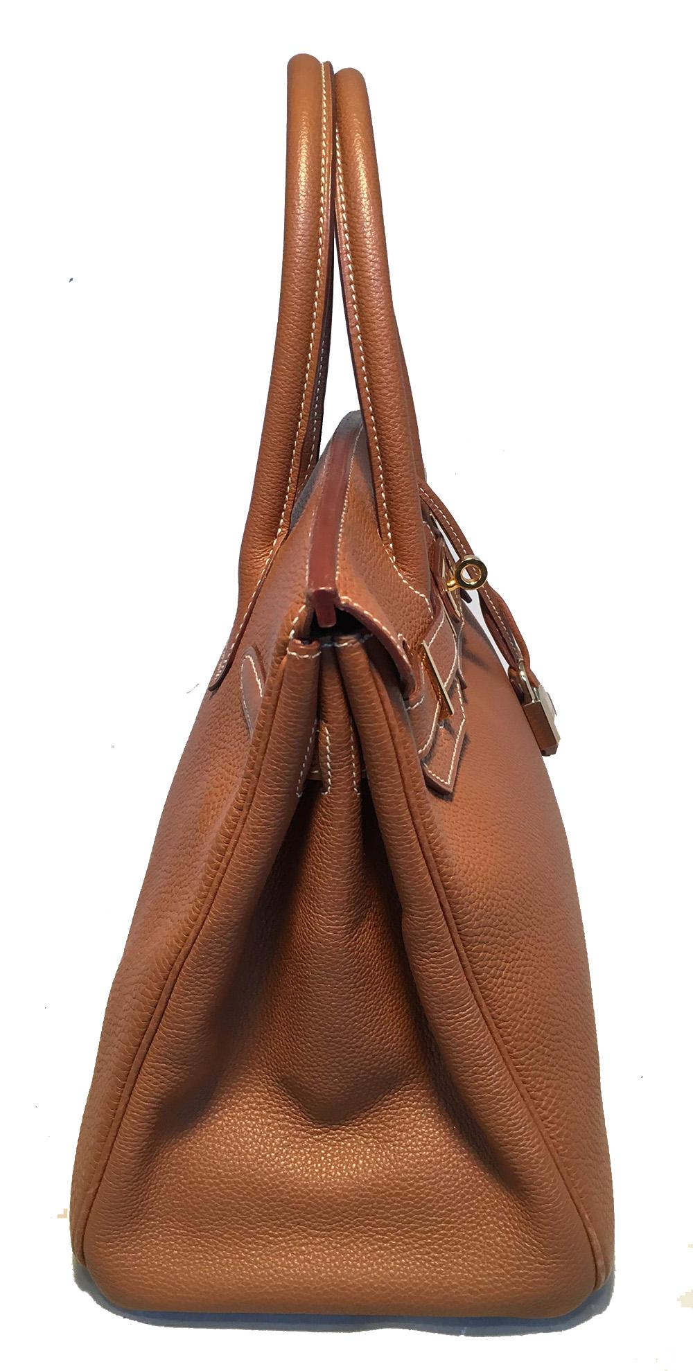 Hermes Natural Tan Togo GHW 30cm Birkin Bag In Excellent Condition In Philadelphia, PA