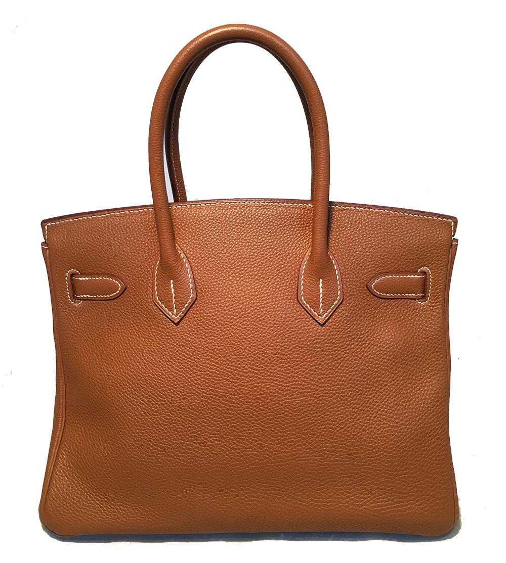 Women's Hermes Natural Tan Togo GHW 30cm Birkin Bag