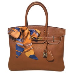 Hermes Natural Tan Togo GHW 30cm Birkin Bag