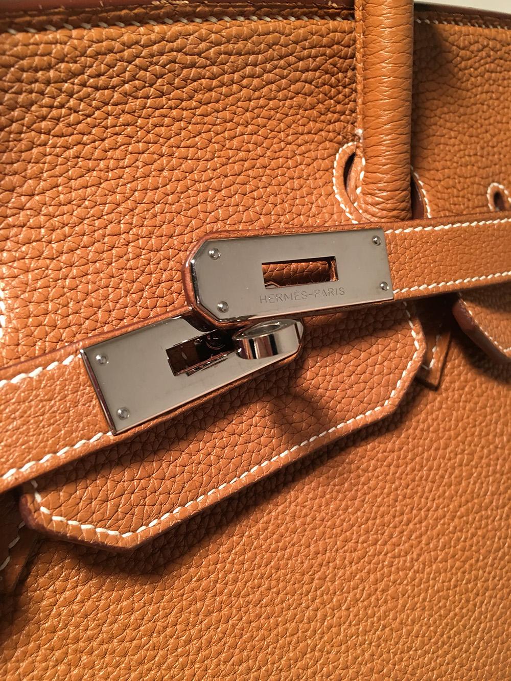 Hermes Natural Tan Togo Leather 35 cm Birkin Bag  In Excellent Condition In Philadelphia, PA