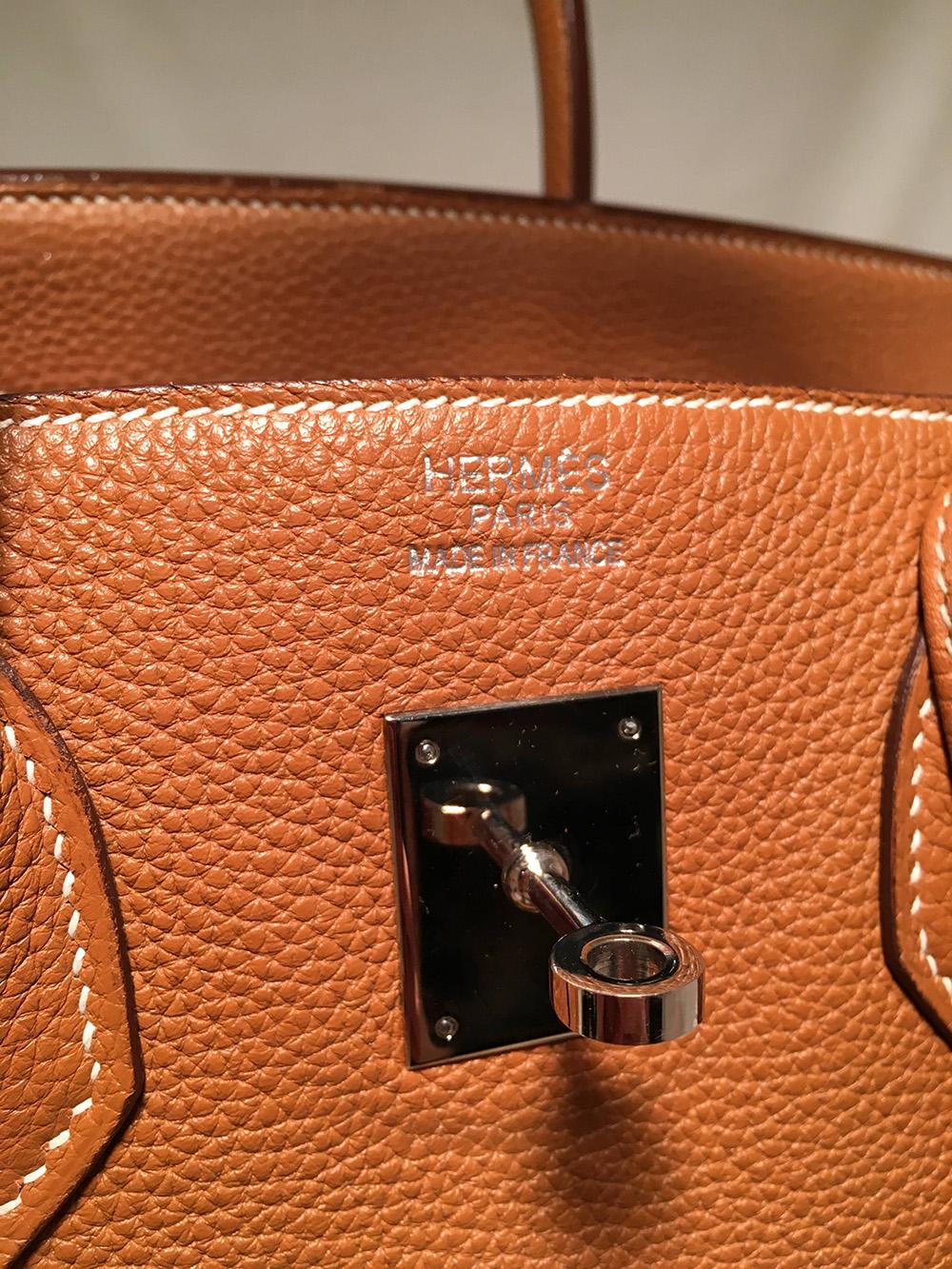 Hermes Natural Tan Togo Leather 35 cm Birkin Bag  1