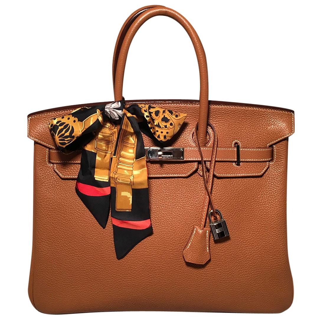 Hermes Natural Tan Togo Leather 35 cm Birkin Bag 