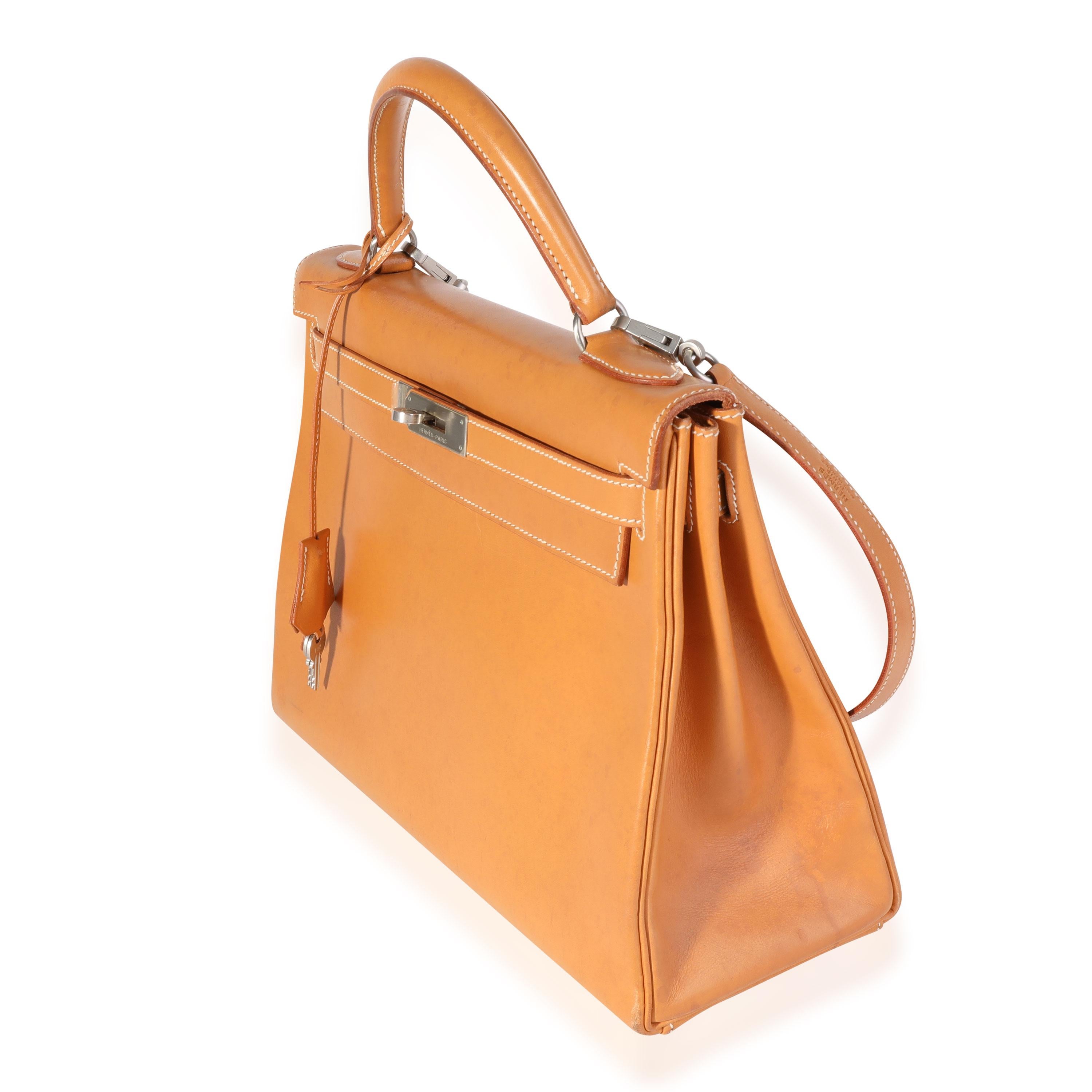 Hermès Natural Vache Retourne Kelly 32 BPHW In Excellent Condition In New York, NY