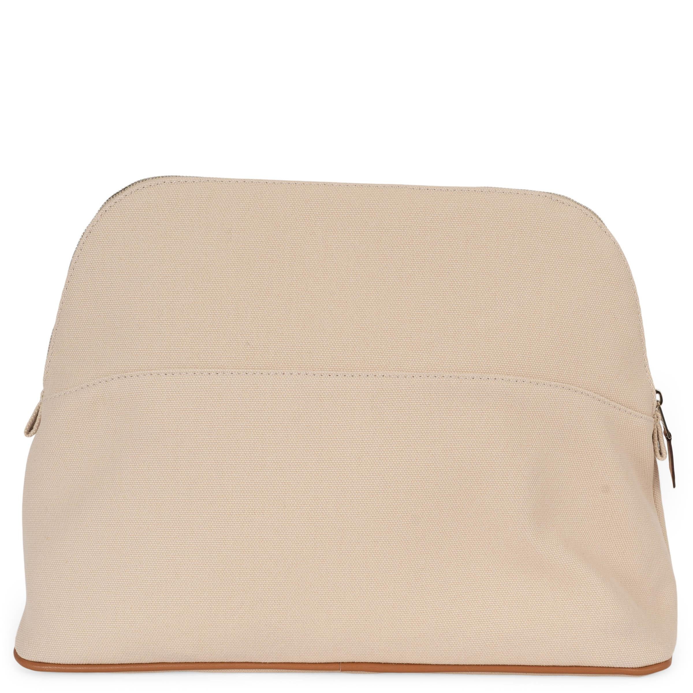 Bolso HERMES Naturel lona beige BOLIDE 31 VANITY CASE Beige en venta