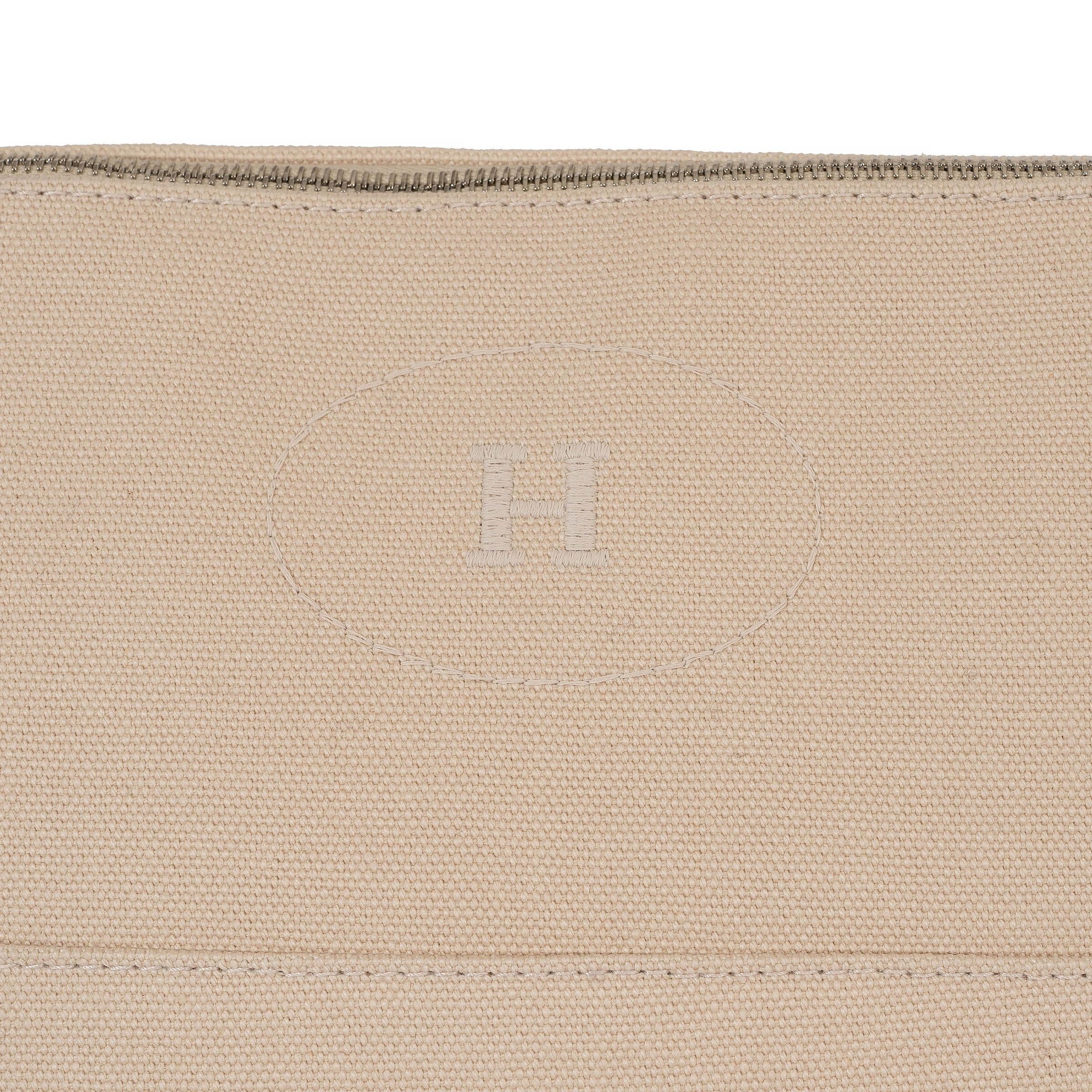 Bolso HERMES Naturel lona beige BOLIDE 31 VANITY CASE en venta 1