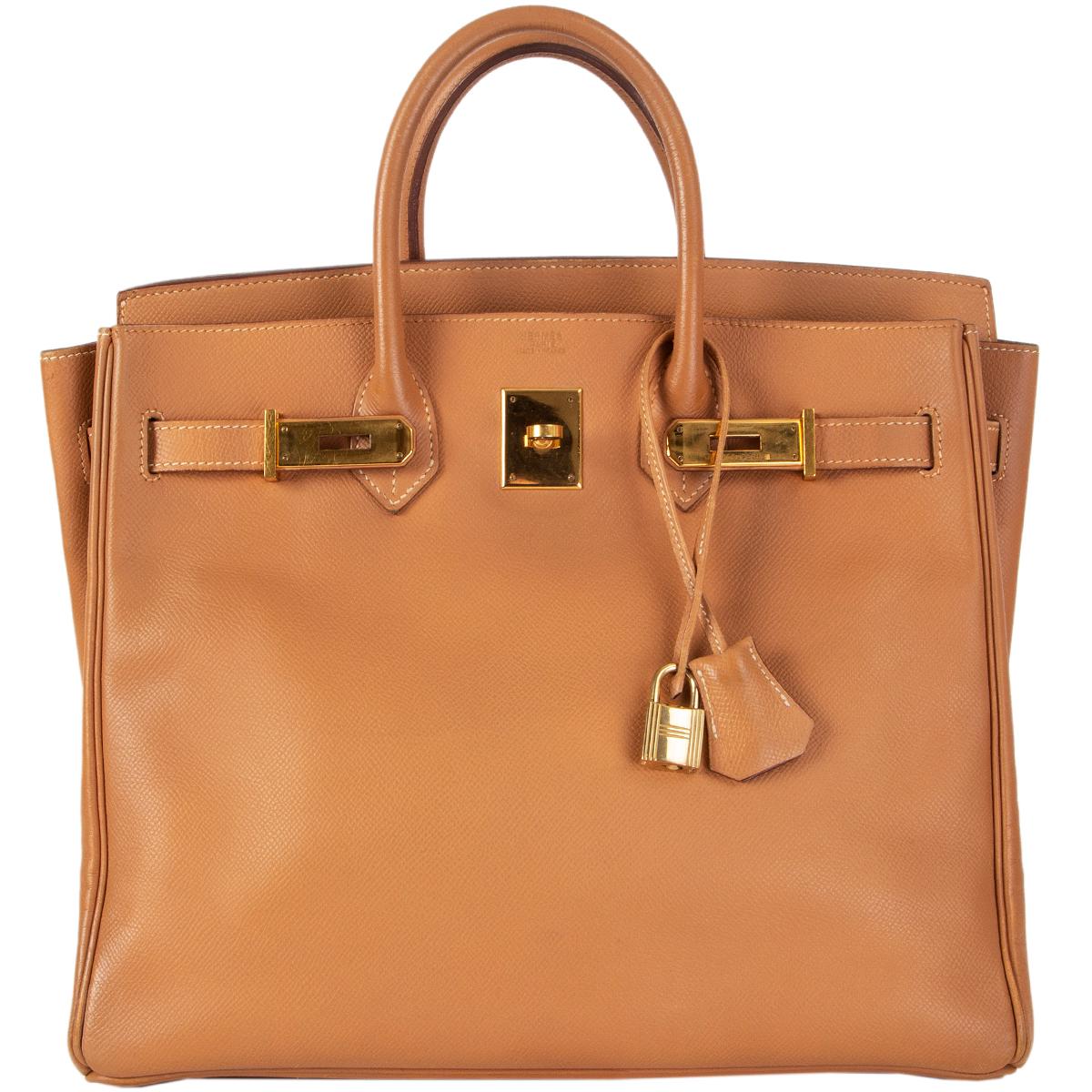 HERMES Naturel beige Epsom leather HAUT A COURROIES 32 HAC Bag In Good Condition In Zürich, CH