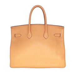 Hermès Naturel Clèmence Leather 35cm Birkin Bag with Gold Hardware, 1999.