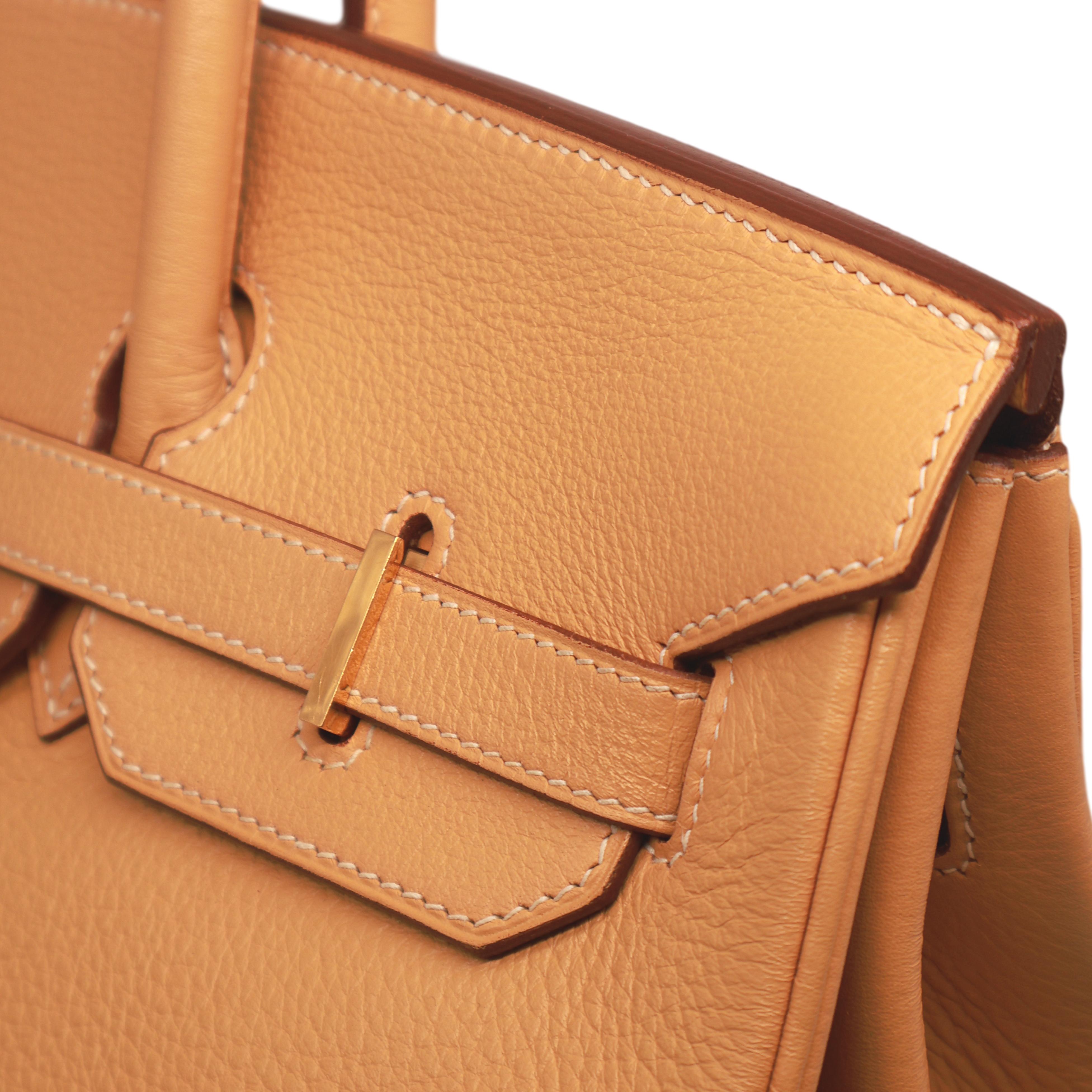 Sac Birkin de 35 cm en cuir Naturel Clèmence, avec des accessoires en or, 1999. en vente 1