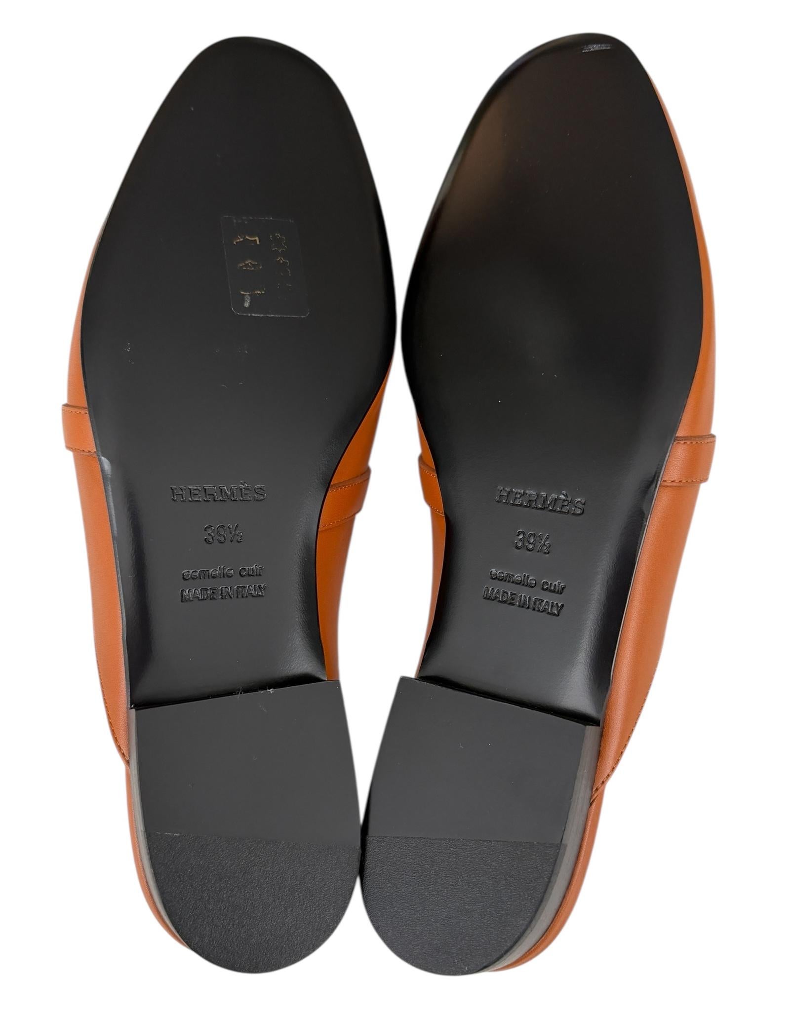 Hermes Naturel Pelle Oz Mules con Palladium Kelly Buckle sz 39.5 In condizioni Nuovo in vendita a New York, NY