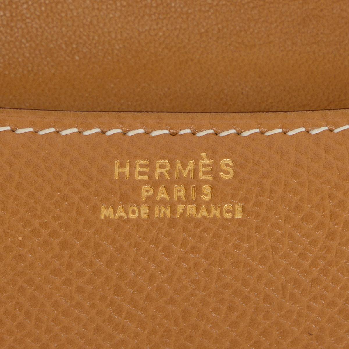 Women's HERMES Naturelle beige Courchevel leather CONSTANCE 23 Shoulder Bag