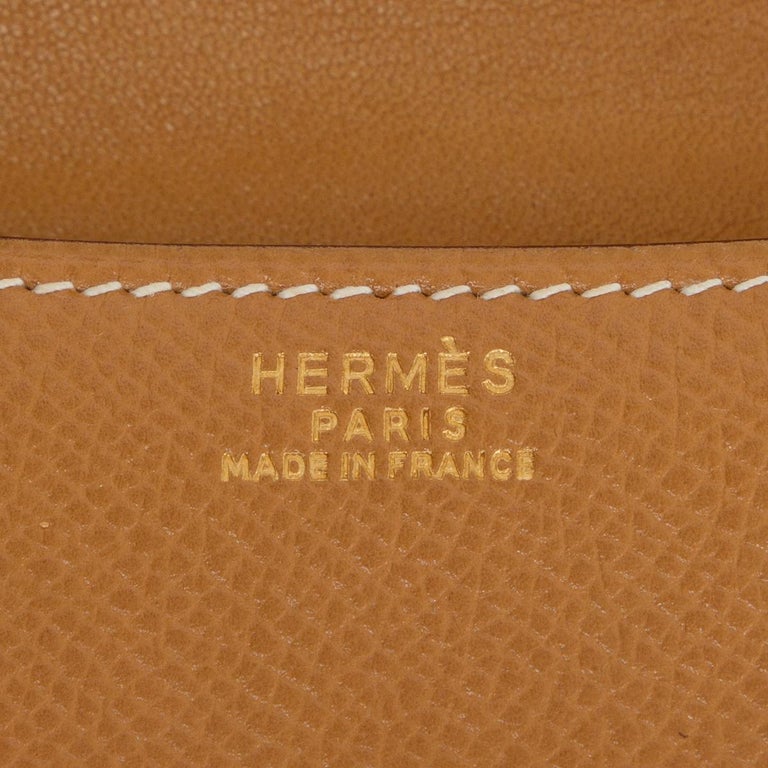 HERMES Naturelle beige Courchevel leather CONSTANCE 23 Shoulder Bag at  1stDibs