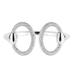 Hermes Nausicaa Diamond Cuff Bangle Bracelet