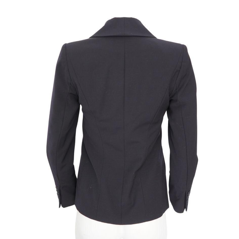 Nero Giacca di lana a 4 bottoni Hermès Navy in vendita