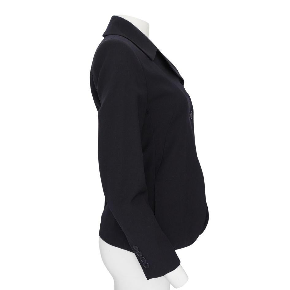Giacca di lana a 4 bottoni Hermès Navy In condizioni ottime in vendita a Beverly Hills, CA