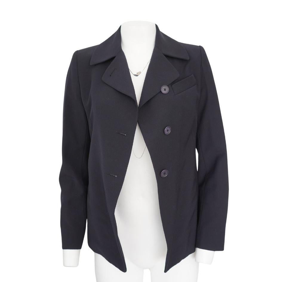 Donna Giacca di lana a 4 bottoni Hermès Navy in vendita