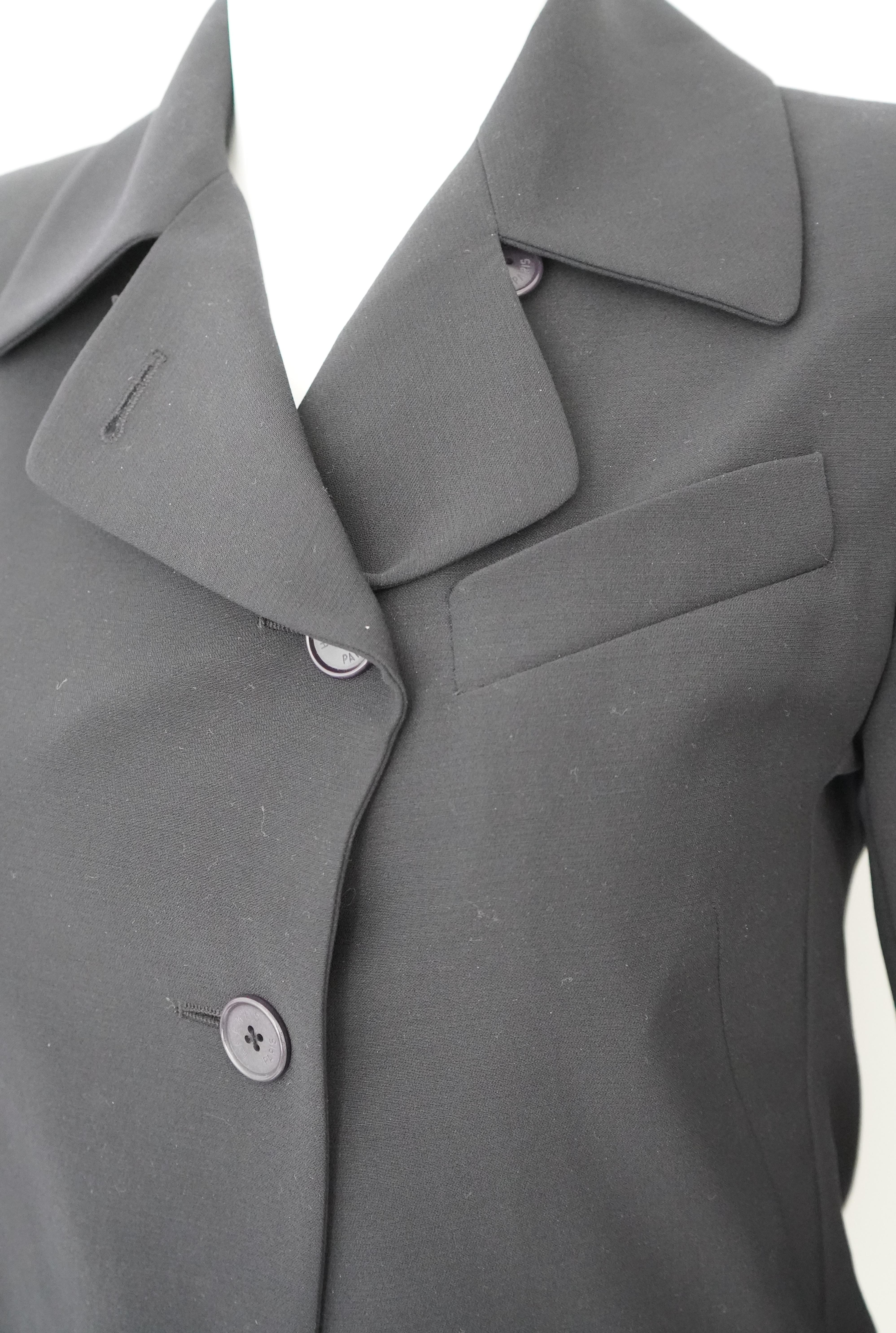 Giacca di lana a 4 bottoni Hermès Navy in vendita 2