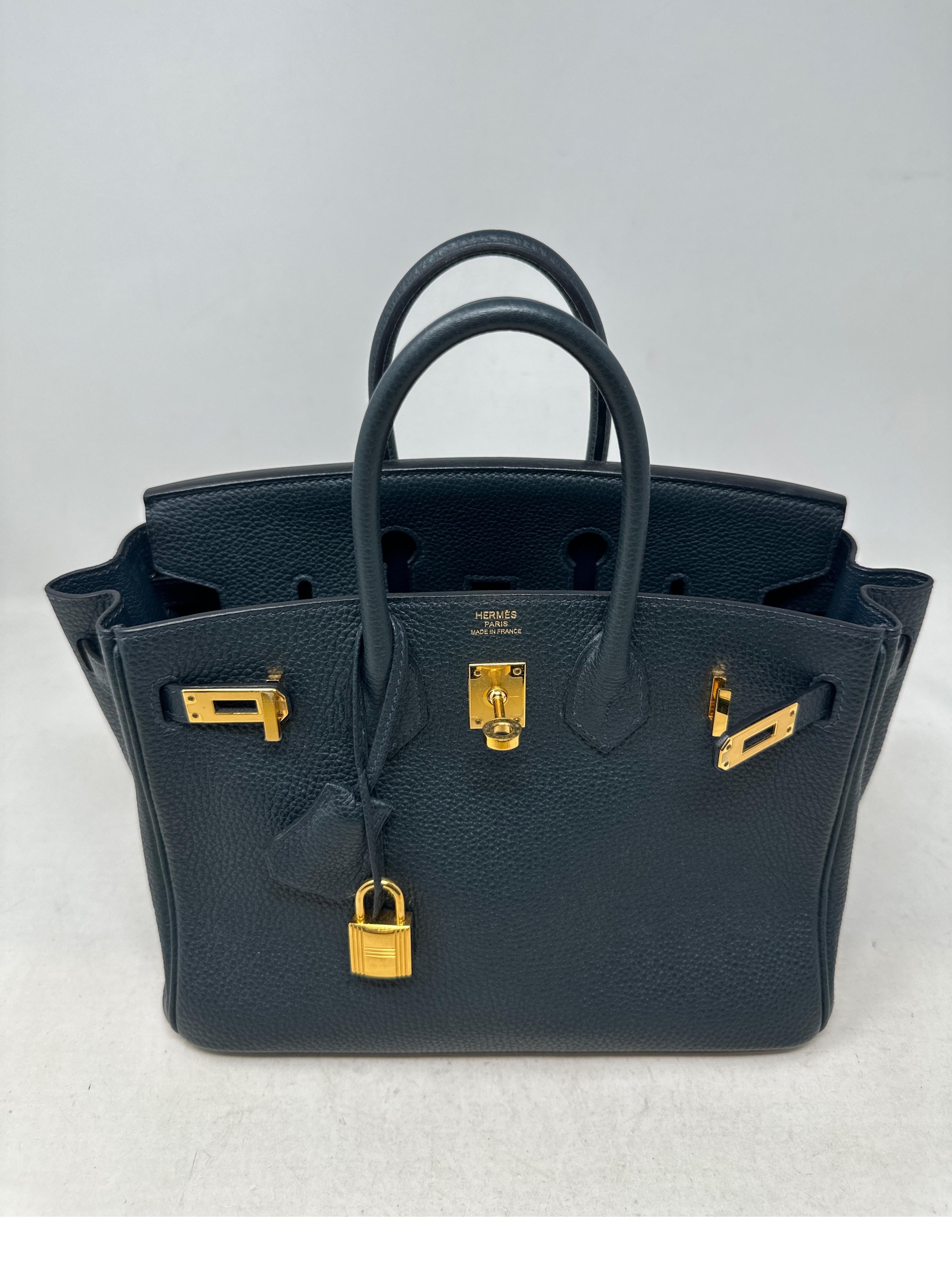 Sac Hermes Birkin 25 Marine  6