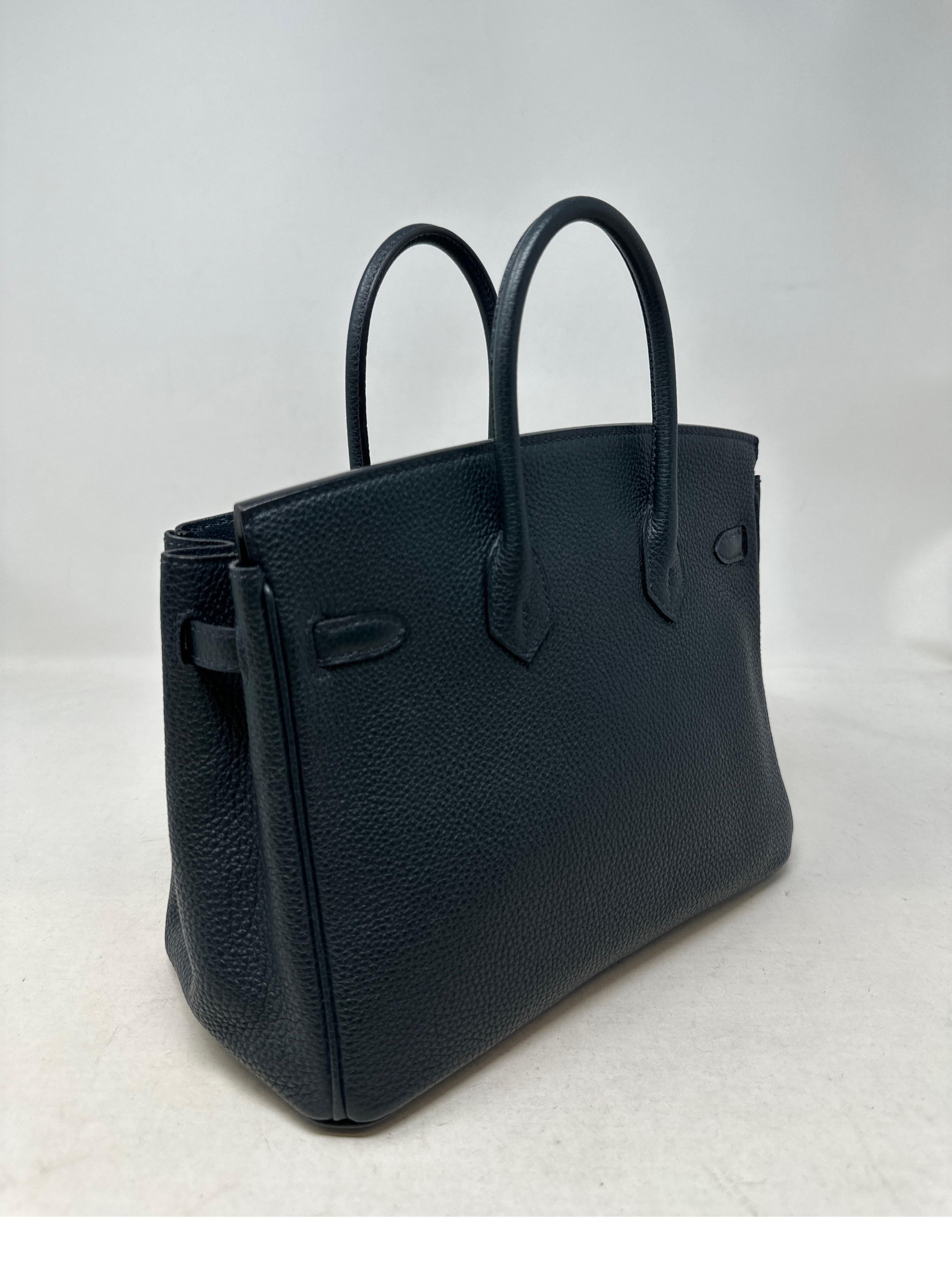 Sac Hermes Birkin 25 Marine  12