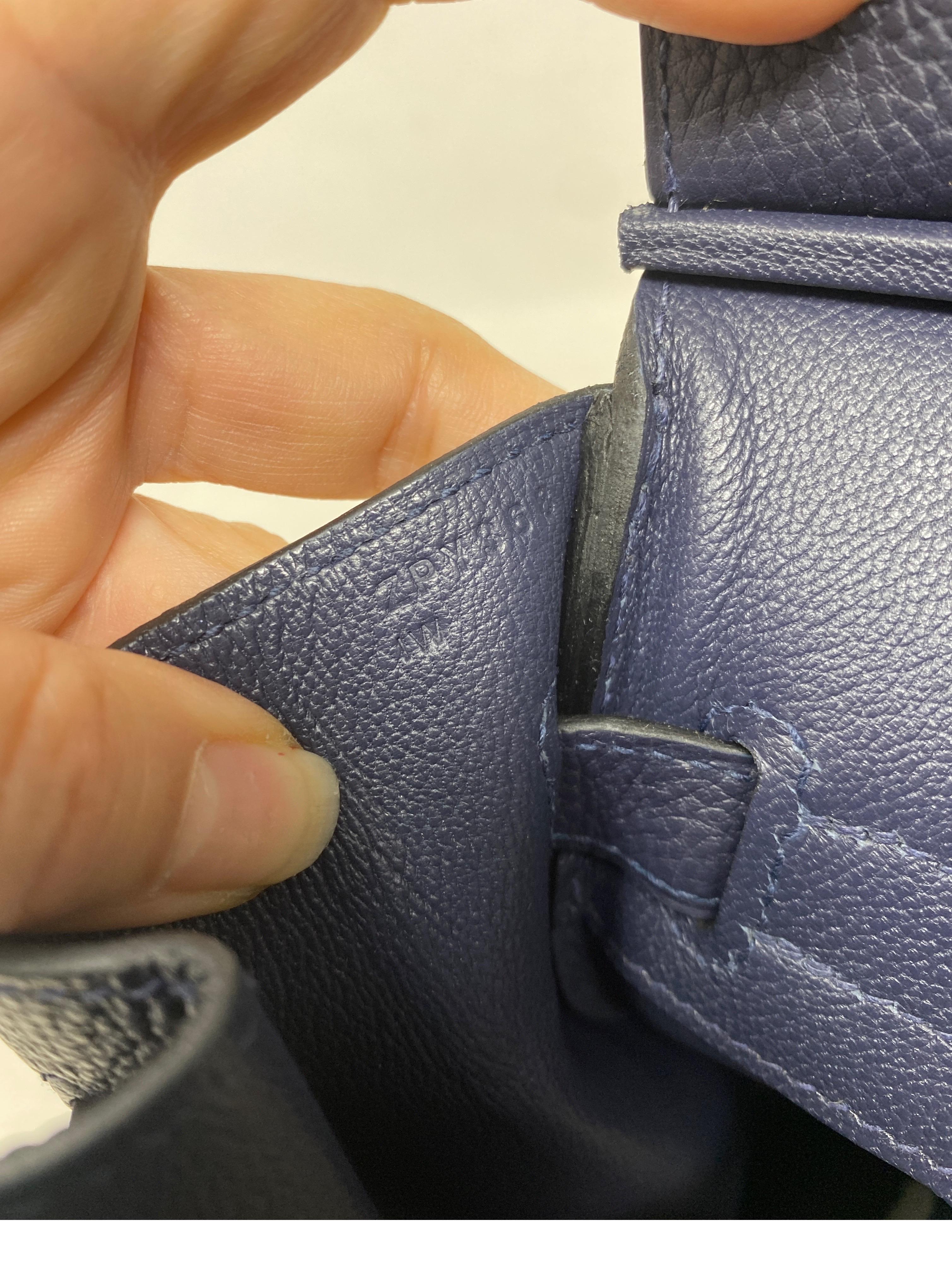 Hermes Navy Birkin 30 Bag 3