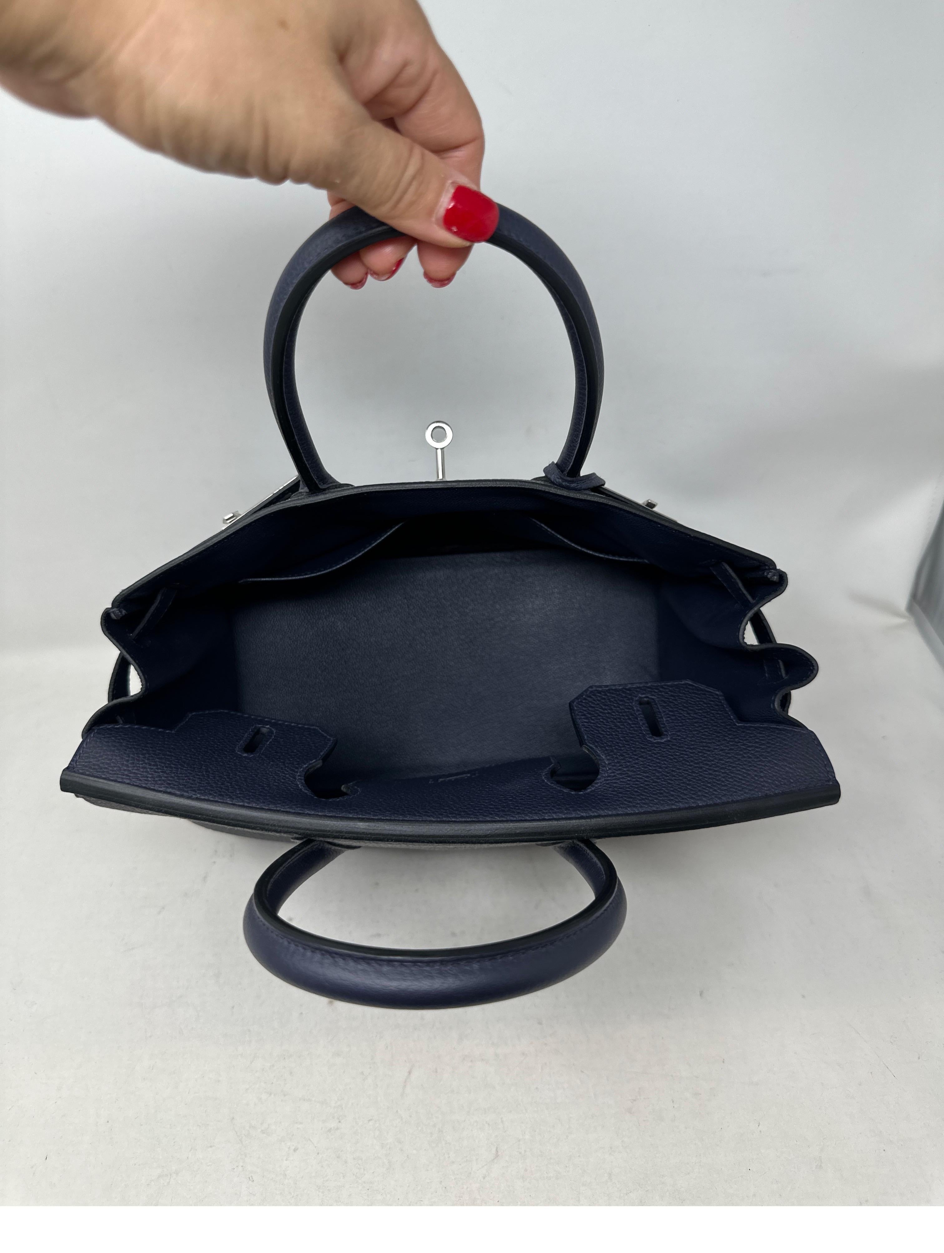 Hermes Navy Birkin 30 Bag 1