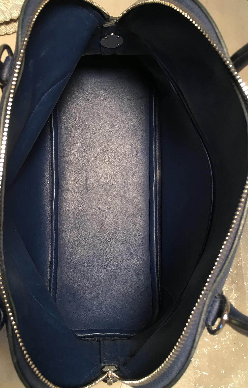 Hermes Navy Blue Clemence 31cm Bolide Bag and Shoulder Strap 6