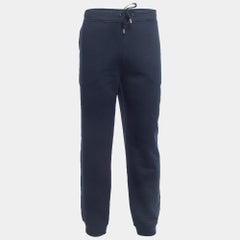 Hermes Navy Blue Cotton Drawstring Joggers XXL