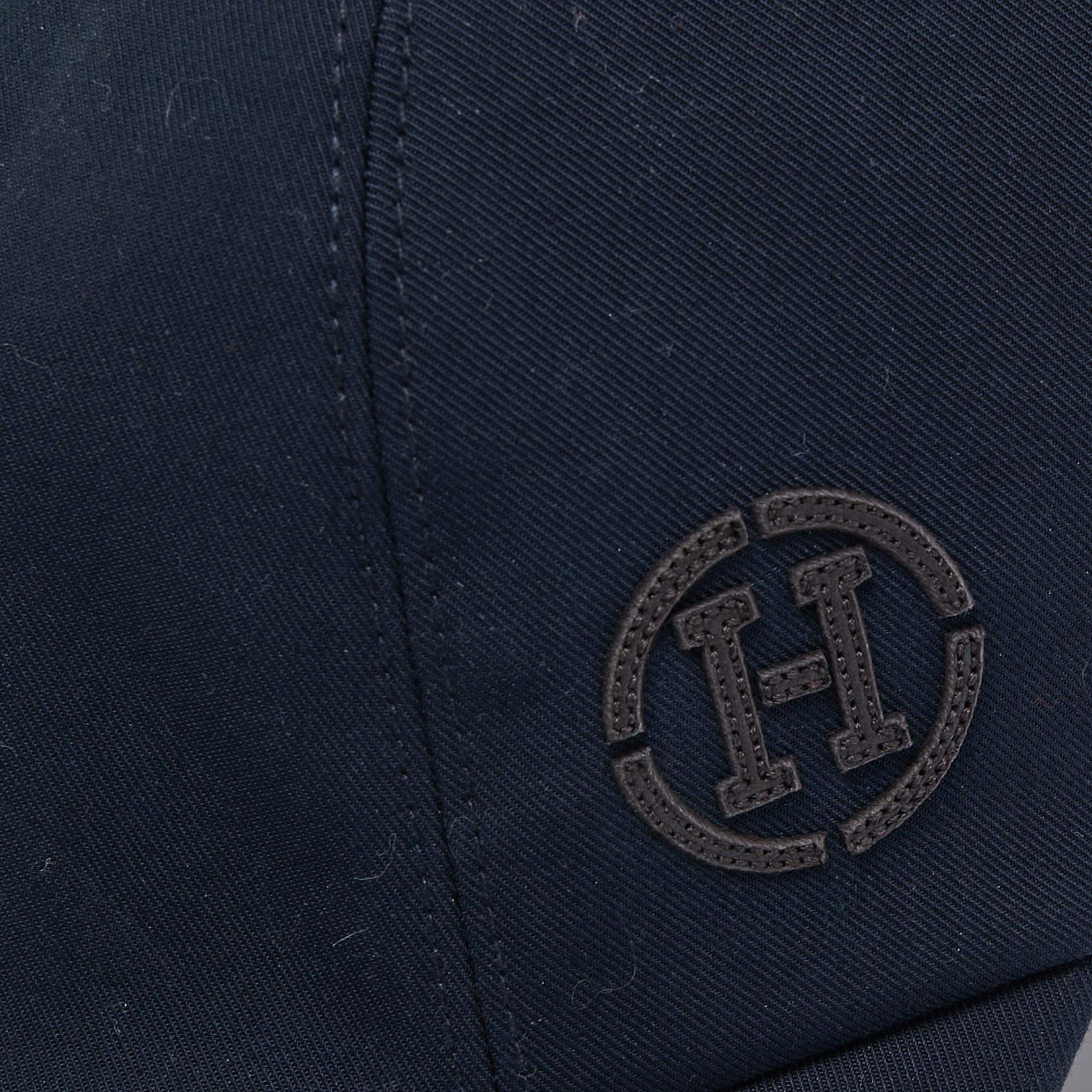 Men's Hermes Navy Blue Cotton Miles H Circle Cap Size 59