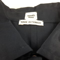 Hermes  Inspired Shirt Dress Navy Blue Cotton size 42