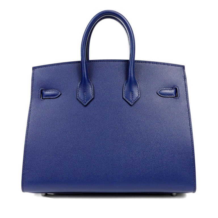 Hermès Navy Blue Epsom 25 cm Sellier Birkin