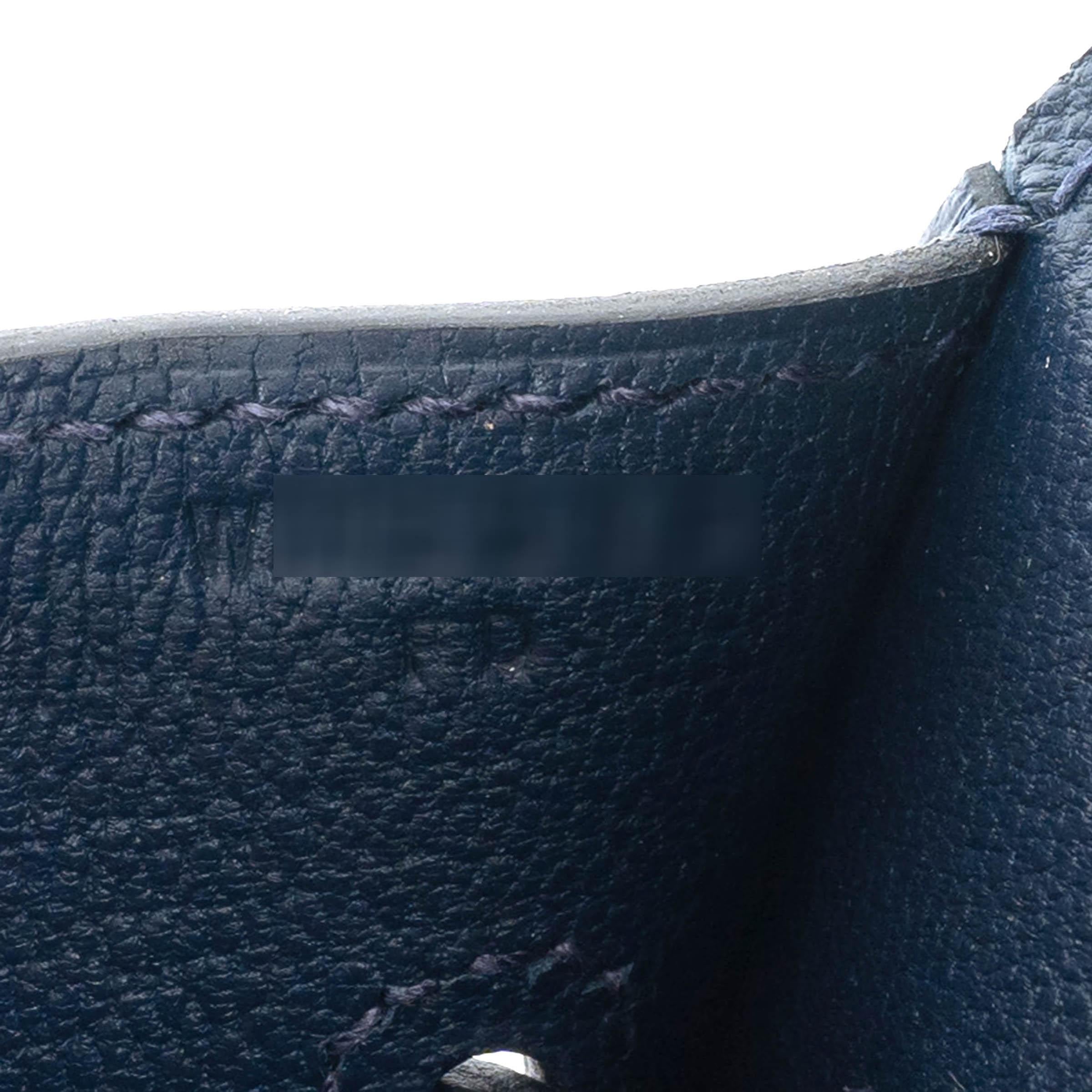 HERMES Navy blue Epsom leather BIRKIN 30 SELLIER Bag Phw For Sale 2