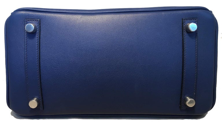 Birkin 25 leather handbag Hermès Purple in Leather - 18079213