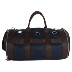Hermès Navy Canvas Dog Carrier PHW