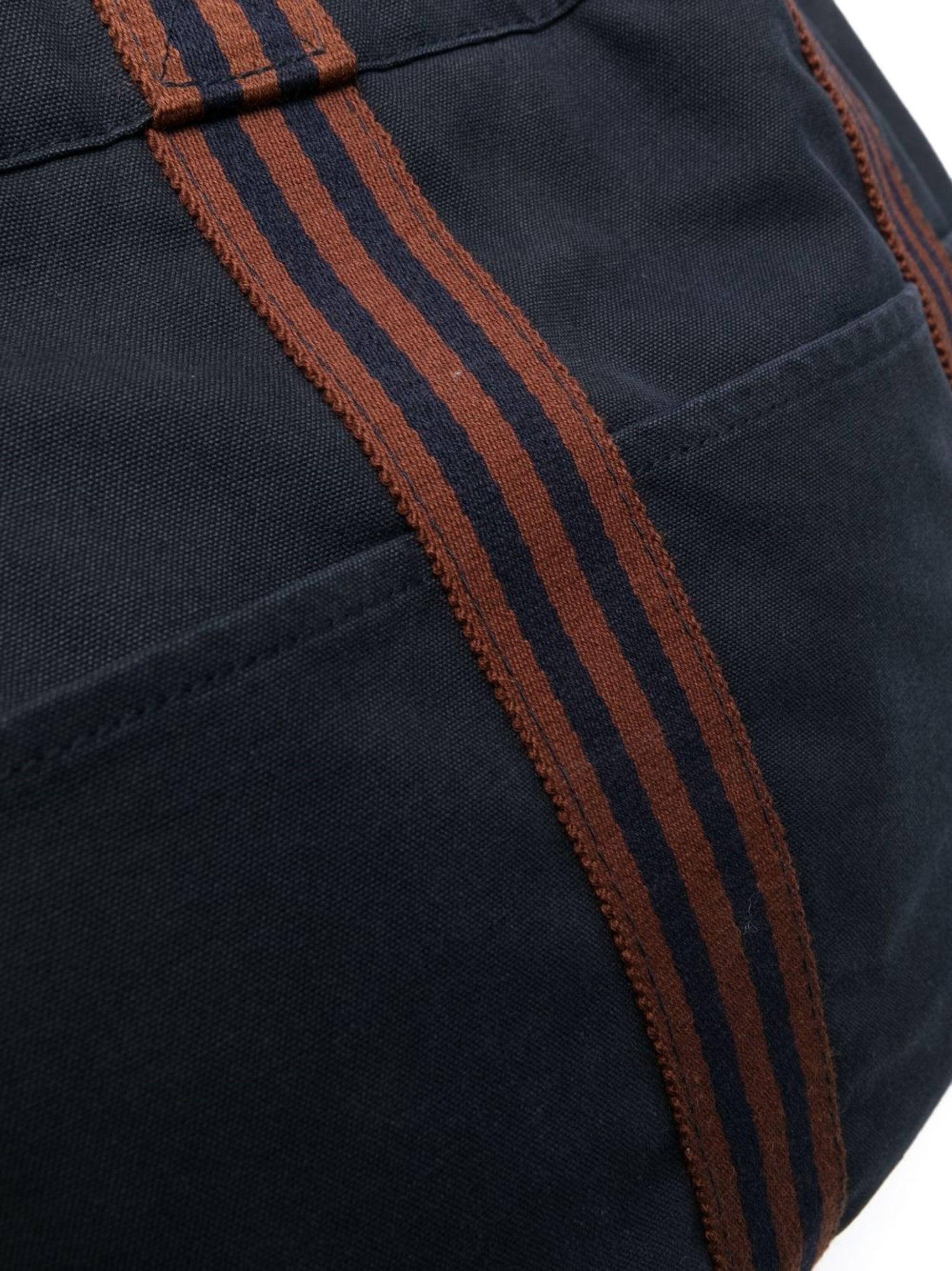 Hermes Navy cotton Toto Medium Tote Bag In Good Condition For Sale In Paris, FR