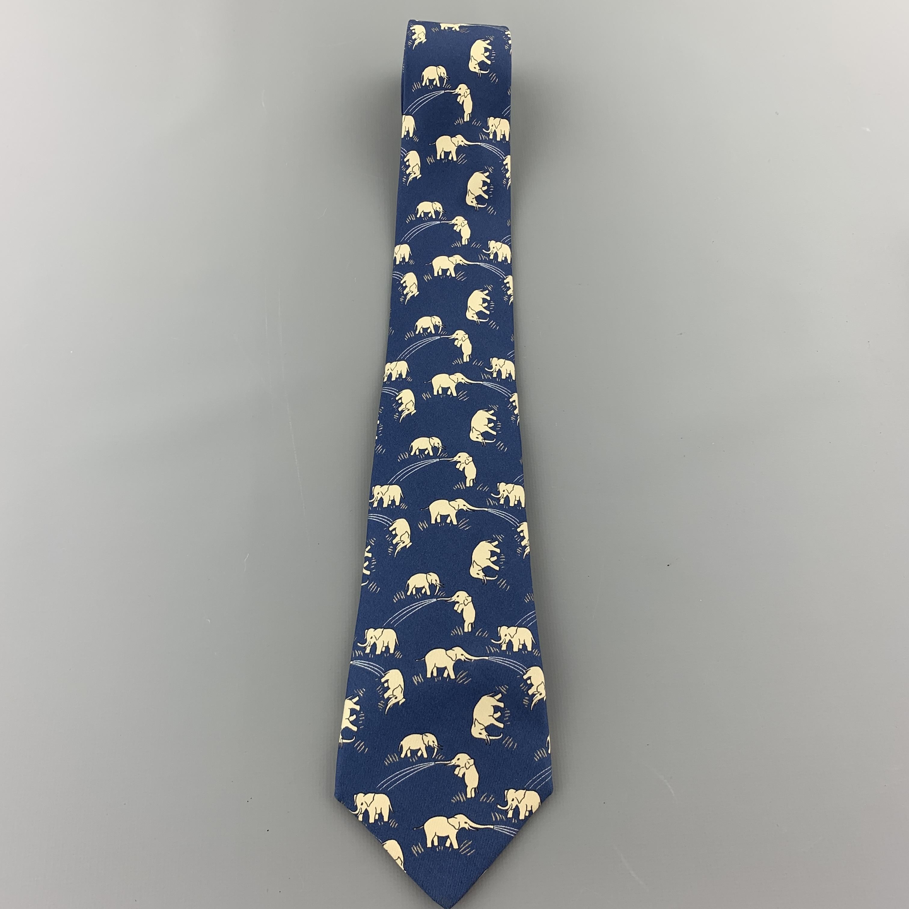 hermes elephant tie
