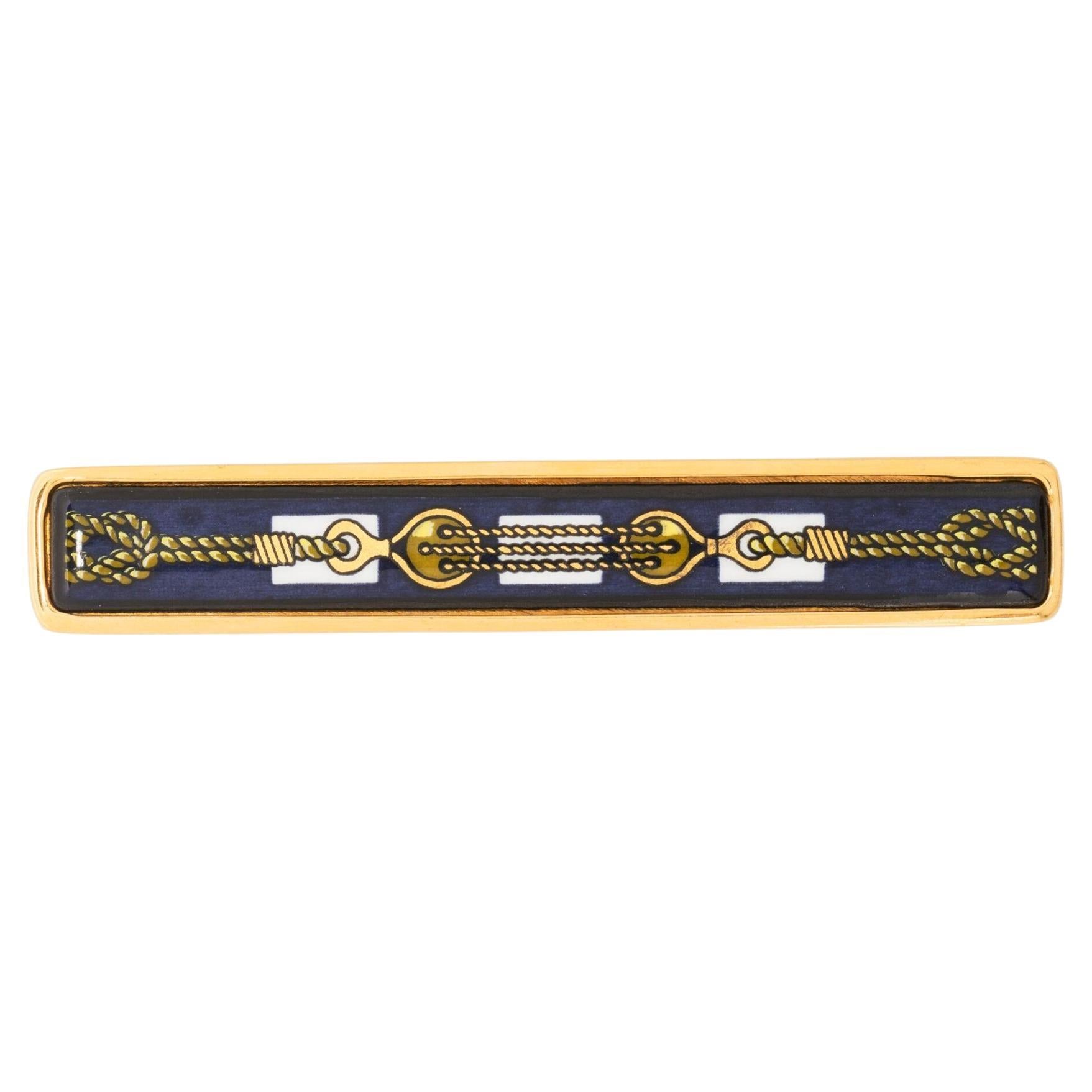 Spilla Hermes Navy con smalto