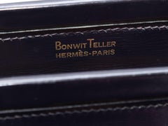 Hermes Navy For Bonwit Teller 1955 Box Leather Berry Tote
