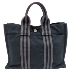 Hermès Navy Fourre Tout Tote Bag 863494