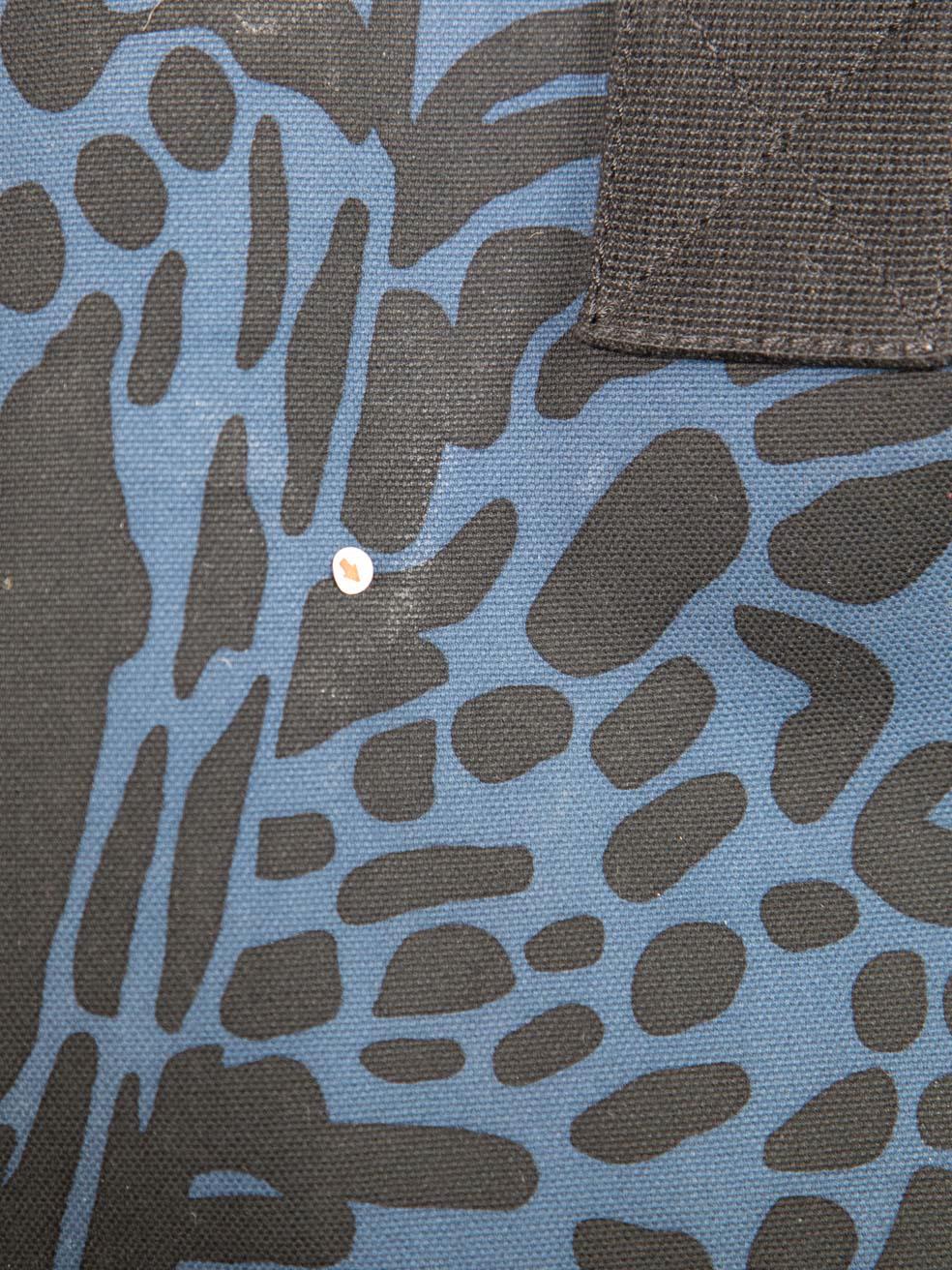 Hermès Navy Leopard Pattern Large Tote Bag 2