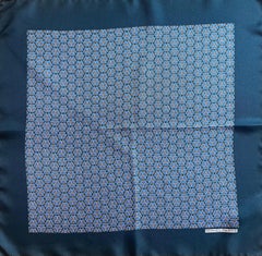 Hermès Navy & Pink Gavroche Silk Scarf.