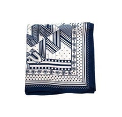 Hermes Navy Sangles en Zigzag Bandana 55
