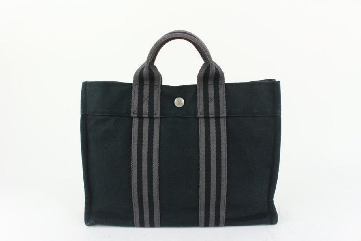 Hermès Navy x Grey Fourre Tout Shopper Tote Bag  927her46 1