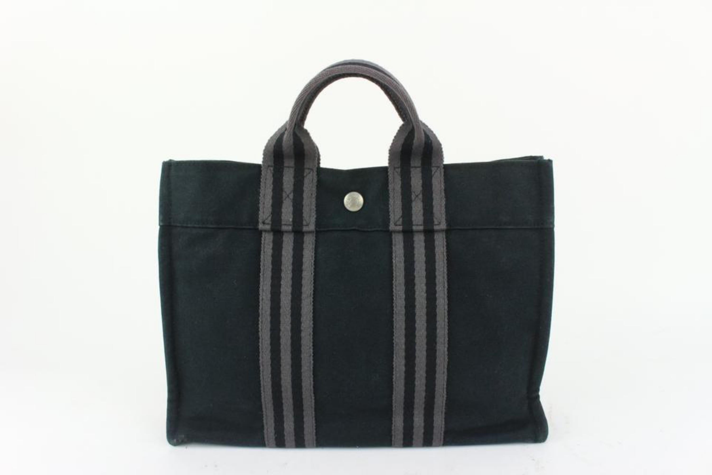 Hermès Navy x Grey Fourre Tout Shopper Tote Bag  927her46 3